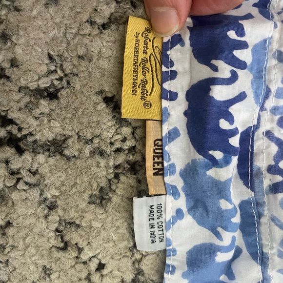 Roller Rabbit Queen Size Hathi Duvet Cover - Picture 4 of 4